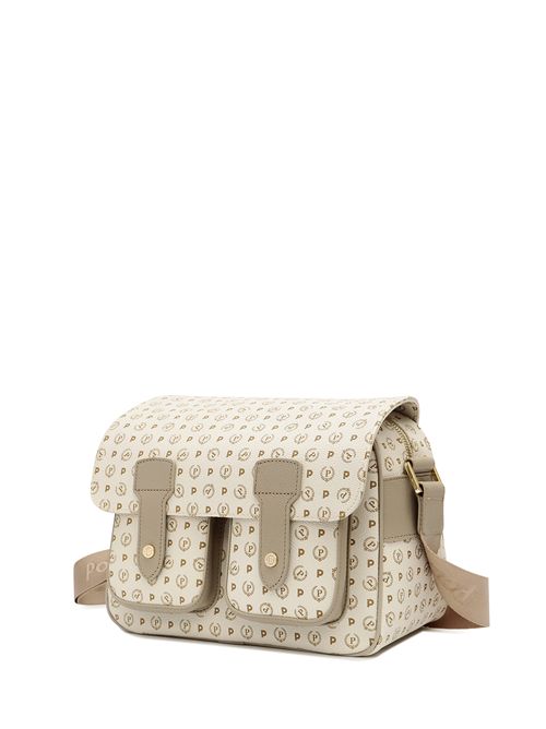 Borsa Messenger Small Heritage Logo Classic Avorio/ghiaccio POLLINI | TE8421PP04Q11/10A